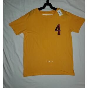 NWT Unisex Flirtitude Active Gold NYC 4 Short Sleeve Size Large